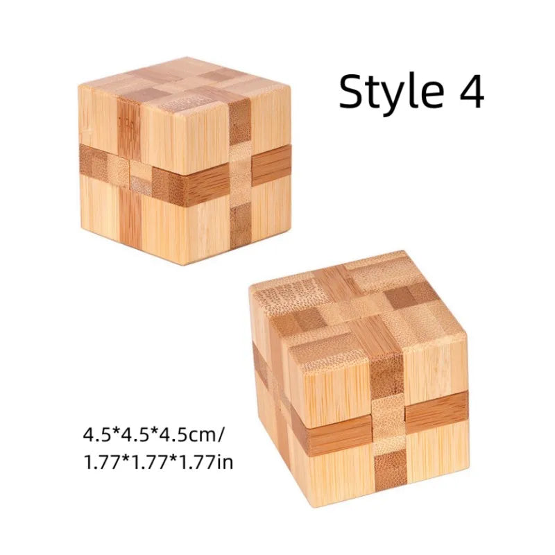 MiniGenius Wooden IQ Puzzle – Joc de blocare 3D care stimulează creierul!