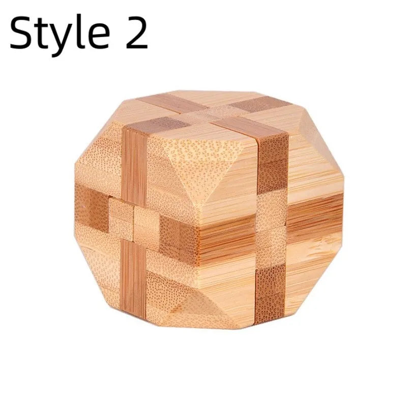 MiniGenius Wooden IQ Puzzle – Joc de blocare 3D care stimulează creierul!