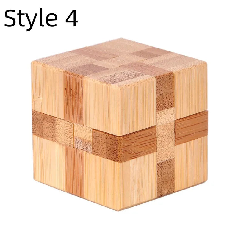 MiniGenius Wooden IQ Puzzle – Joc de blocare 3D care stimulează creierul!